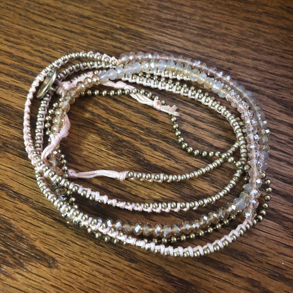 Set of two pink wrap bracelets/necklaces 💗